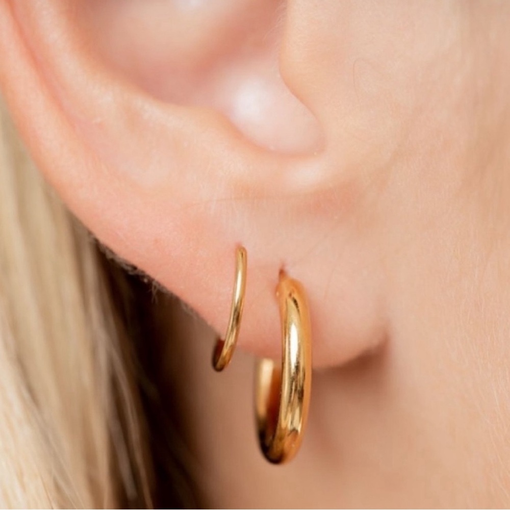 Zaana Viral Gold twist hoops - Solid Double Twists hoops